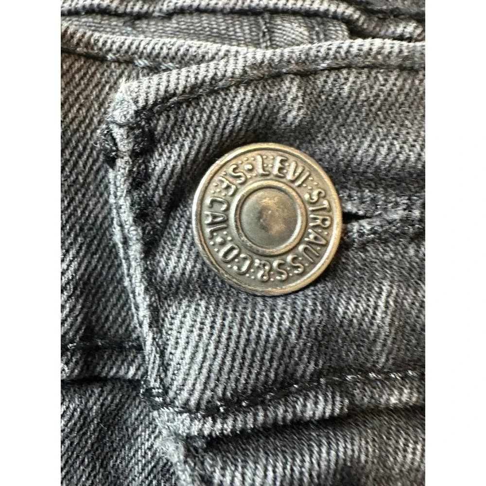 Levi's 512 Jeans Mens 31x29 Black Slim Taper Stretch Distressed‎ PC9 28833-0787